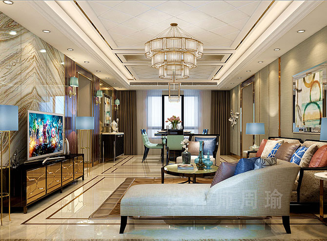 看操大逼的世纪江尚三室两厅168平装修设计效果欣赏